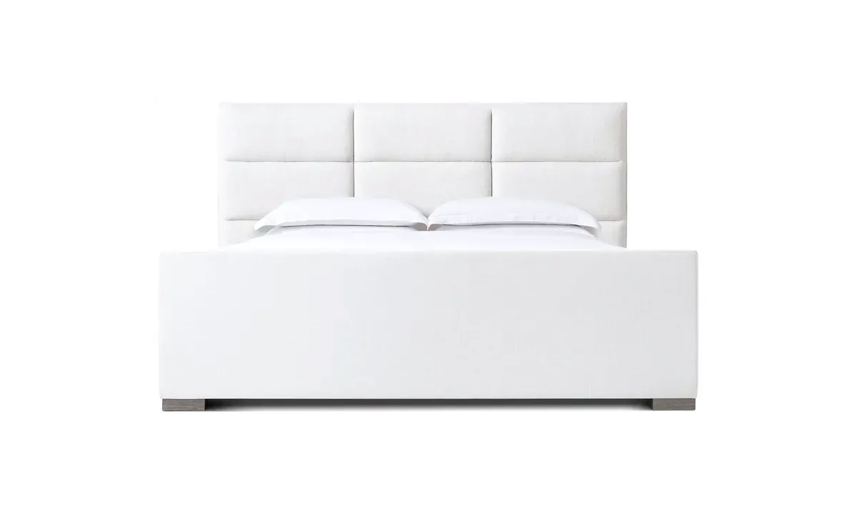 Modena Rectangular Channel Panel Platform Bed with Footboard bed